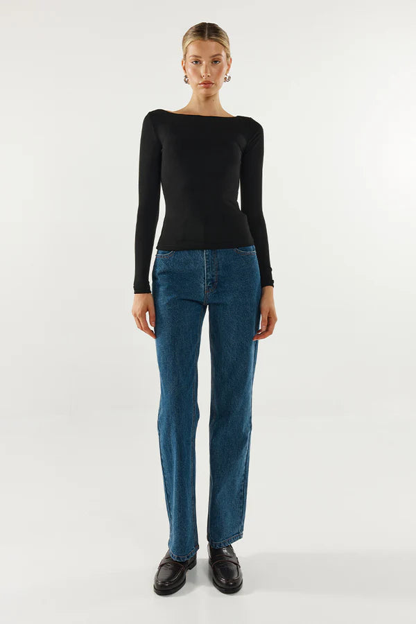 MADISON THE LABEL Top Caden - Noir
