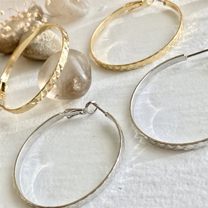 Lars- Textured Hoop Earrings