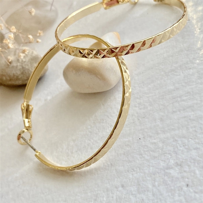 Lars- Textured Hoop Earrings