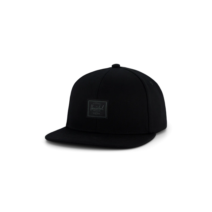 Whaler 6 Panel Cap- Tonal Black