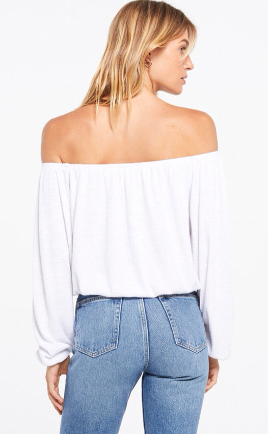 Liv Slub Off Shoulder Top