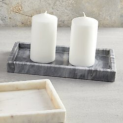 Rectangle Marble Tray- Grey