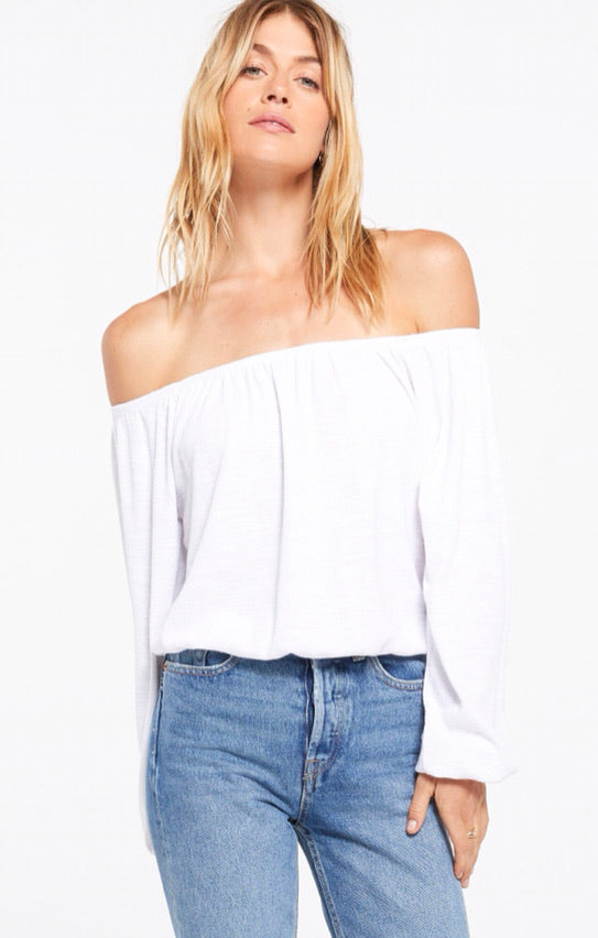 Liv Slub Off Shoulder Top