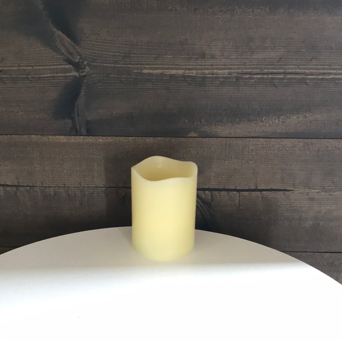 Led Pillar Candle Ivory- Small