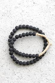 Boho Recycled Glass Boho Beads Clear- Black